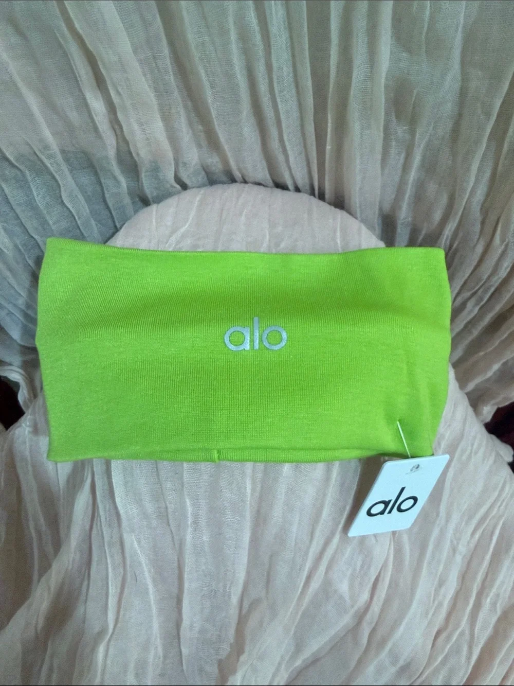 ALO Yoga Neon Lime Stretch Headband